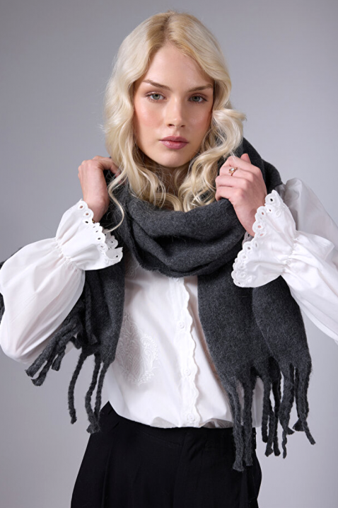 Šal KAPRINZA GREY, Boja: siva, IVET.HR - MODERNA ODJEĆA