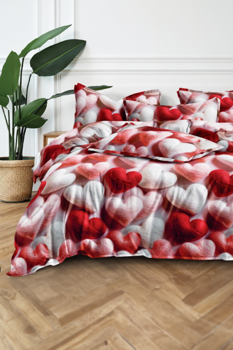 Komplet posteljina SPOLMEFY 200x220 cm pamuk - 3 dijela, Boja: crvena, IVET.HR - MODERNA ODJEĆA