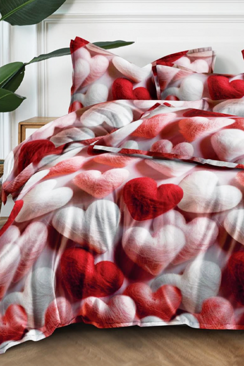 Komplet posteljina SPOLMEFY 200x220 cm pamuk - 3 dijela, Boja: crvena, IVET.HR - MODERNA ODJEĆA