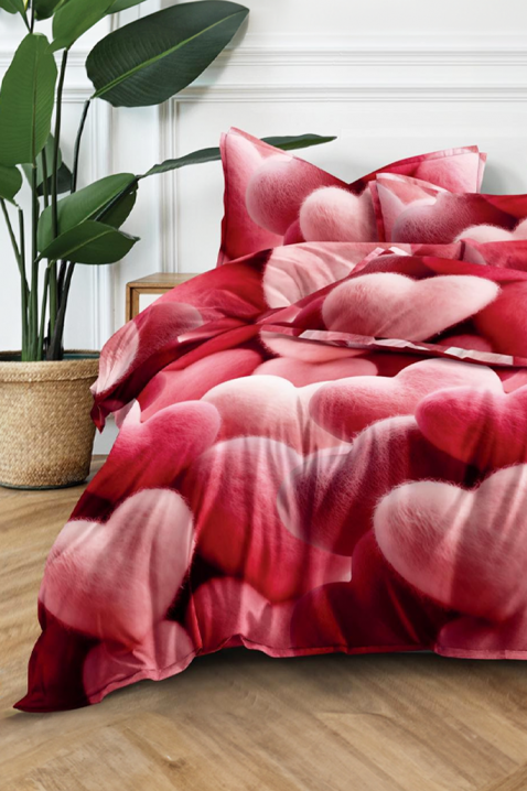 Komplet posteljina IRMOLDY 200x220 cm pamuk - 3 dijela, Boja: crvena, IVET.HR - MODERNA ODJEĆA