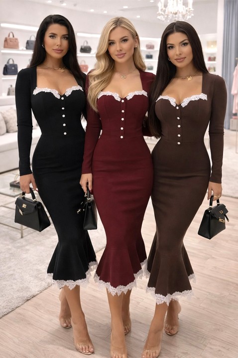 Haljina SALVONDRA BORDO, Boja: bordo, IVET.HR - MODERNA ODJEĆA