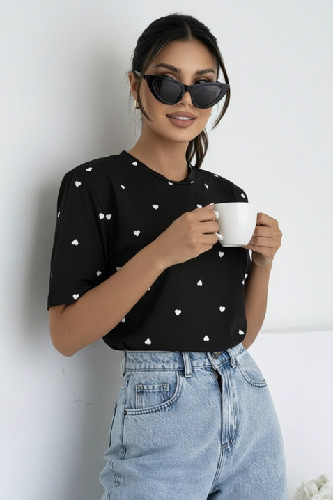 Majica VALELONDA BLACK, Boja: crna, IVET.HR - MODERNA ODJEĆA