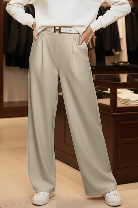 Hlače AKSOLTA BEIGE, Boja: bež, IVET.HR - MODERNA ODJEĆA