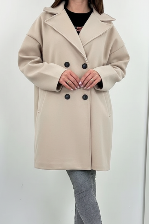 Kaput AVRIORA BEIGE, Boja: bež, IVET.HR - MODERNA ODJEĆA