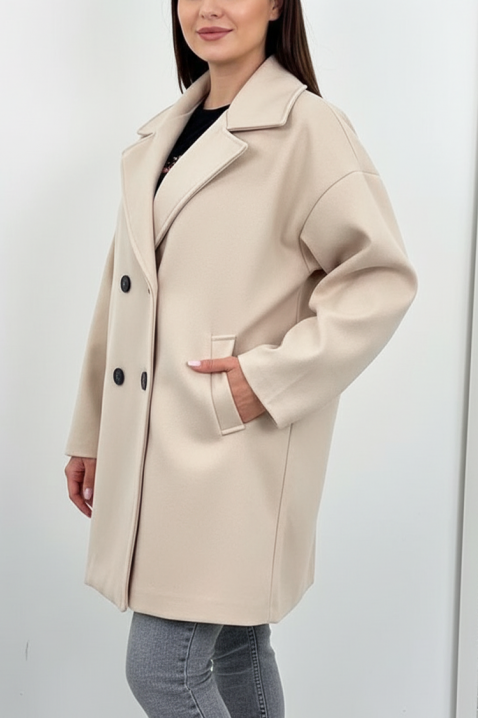 Kaput AVRIORA BEIGE, Boja: bež, IVET.HR - MODERNA ODJEĆA