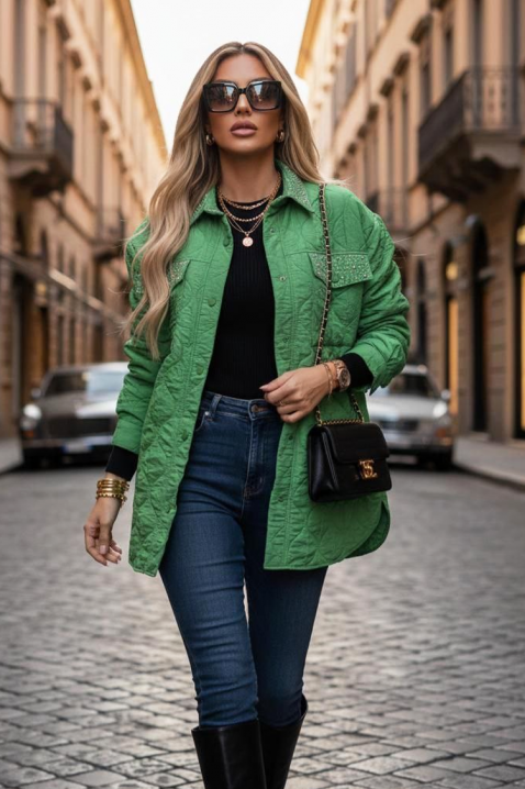 Jakna PLORILDA GREEN, Boja: zelena, IVET.HR - MODERNA ODJEĆA