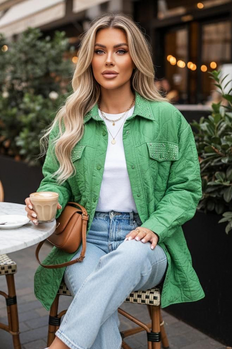 Jakna PLORILDA GREEN, Boja: zelena, IVET.HR - MODERNA ODJEĆA