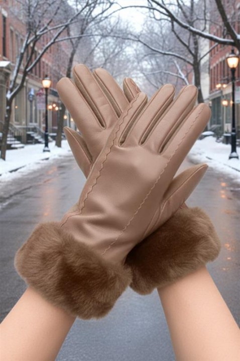 Ženske rukavice POLIARZA BEIGE, Boja: bež, IVET.HR - MODERNA ODJEĆA