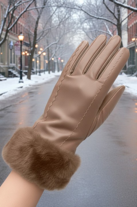 Ženske rukavice POLIARZA BEIGE, Boja: bež, IVET.HR - MODERNA ODJEĆA