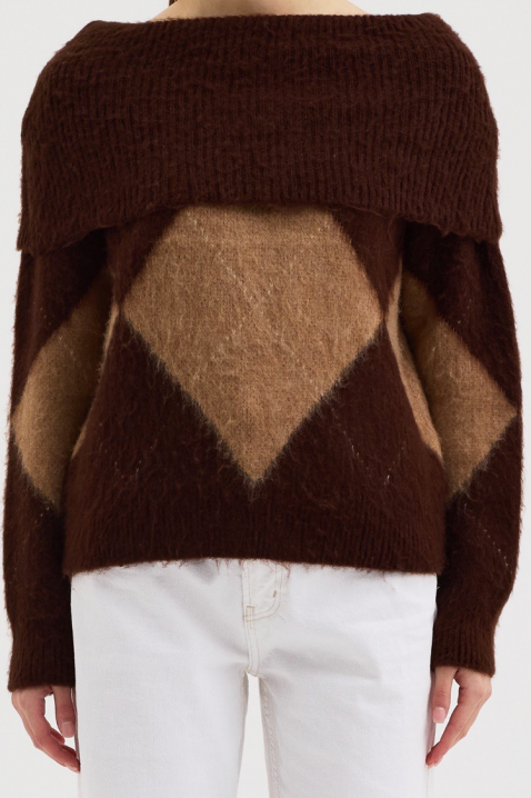 Džemper SEBRENDA BROWN, Boja: smeđa, IVET.HR - MODERNA ODJEĆA
