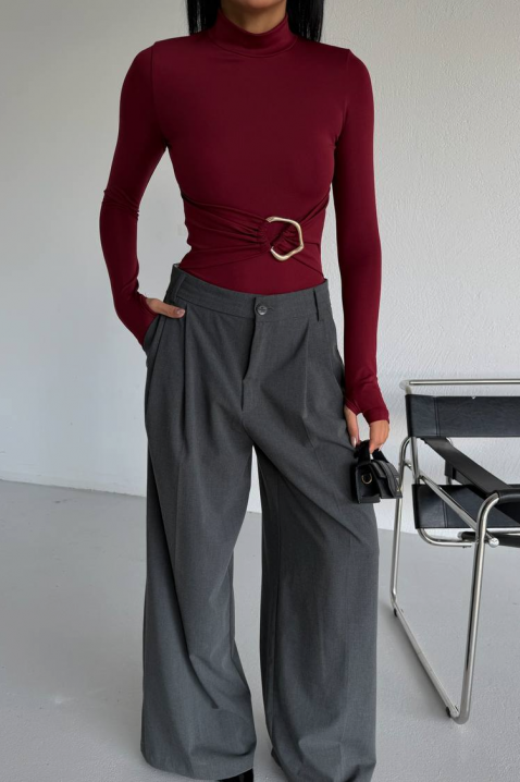 Bodi - bluza TEMINSA BORDO, Boja: bordo, IVET.HR - MODERNA ODJEĆA