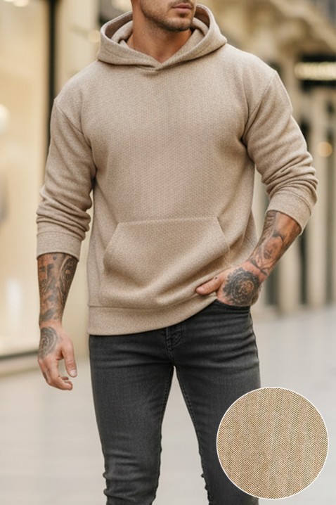 Muška dukserica MINREFO, Boja: bež, IVET.HR - MODERNA ODJEĆA