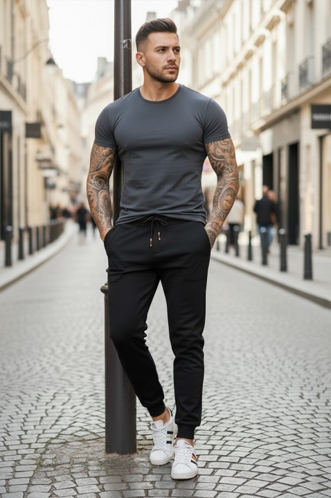 Muške hlače TIRZO BLACK, Boja: crna, IVET.HR - MODERNA ODJEĆA