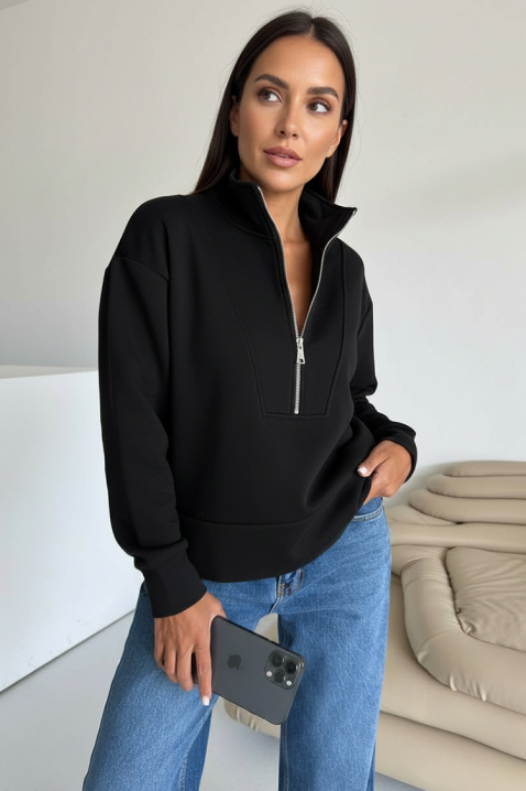 Dukserica KLOBERFA BLACK, Boja: crna, IVET.HR - MODERNA ODJEĆA