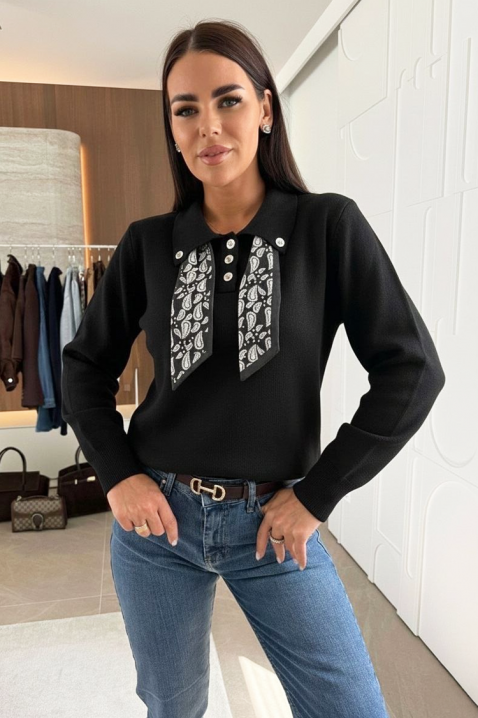 Džemper OLEGORA BLACK, Boja: crna, IVET.HR - MODERNA ODJEĆA
