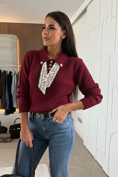 Džemper OLEGORA BORDO, Boja: bordo, IVET.HR - MODERNA ODJEĆA