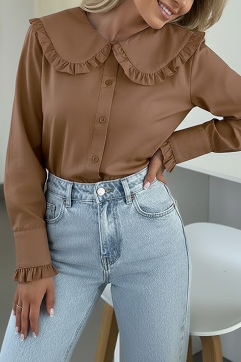 Ženska košulja AFETINA BROWN, Boja: smeđa, IVET.HR - MODERNA ODJEĆA