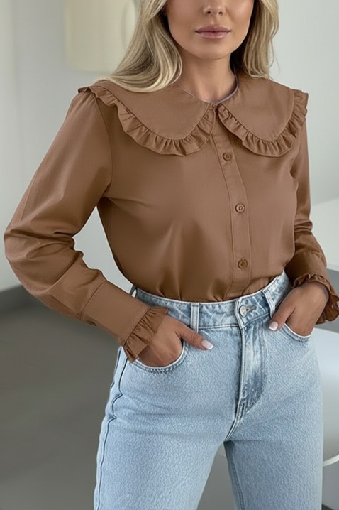 Ženska košulja AFETINA BROWN, Boja: smeđa, IVET.HR - MODERNA ODJEĆA