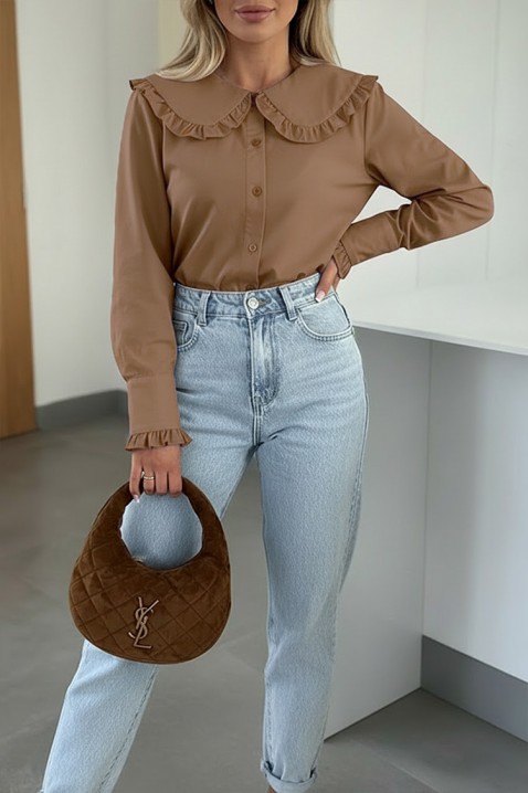 Ženska košulja AFETINA BROWN, Boja: smeđa, IVET.HR - MODERNA ODJEĆA