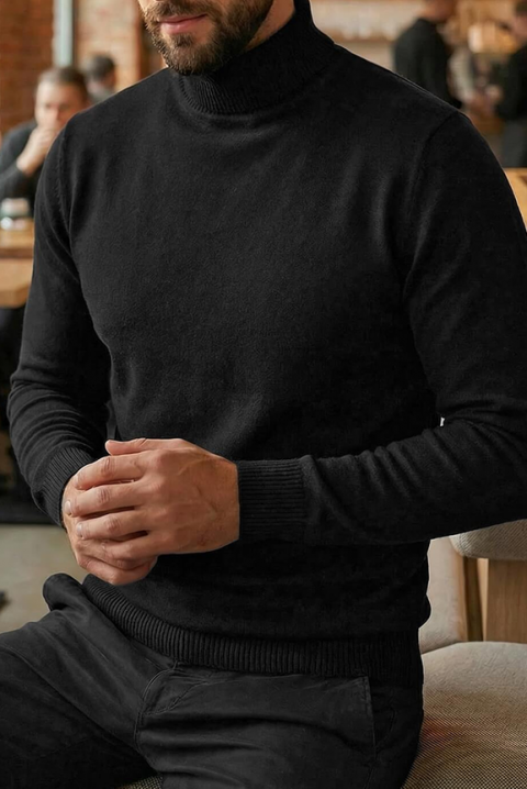 Muški džemper BENZEMO BLACK, Boja: crna, IVET.HR - MODERNA ODJEĆA