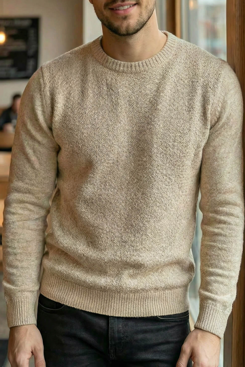 Muški džemper KARELDO BEIGE, Boja: bež, IVET.HR - MODERNA ODJEĆA