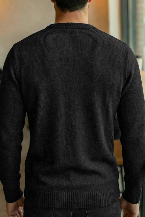 Muški džemper KARELDO BLACK, Boja: crna, IVET.HR - MODERNA ODJEĆA