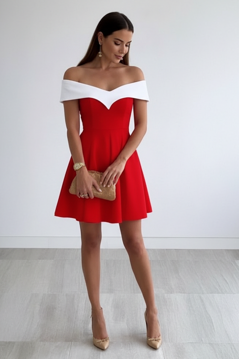 Haljina MELFISA, Boja: crvena, IVET.HR - MODERNA ODJEĆA