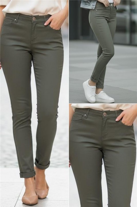 Hlače GAVRENDA, Boja: kaki, IVET.HR - MODERNA ODJEĆA