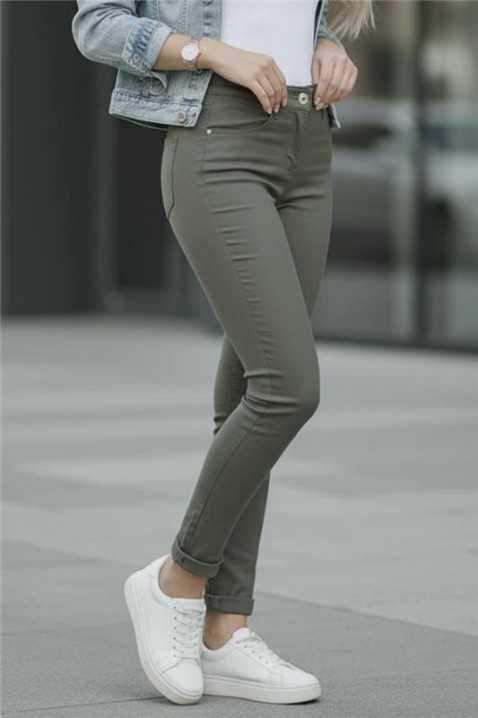 Hlače GAVRENDA, Boja: kaki, IVET.HR - MODERNA ODJEĆA