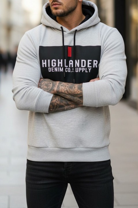 Muška dukserica MEFRIDO LIGHT GREY, Boja: svjetlosiva, IVET.HR - MODERNA ODJEĆA