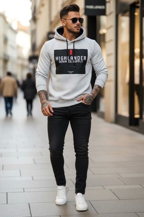 Muška dukserica MEFRIDO LIGHT GREY, Boja: svjetlosiva, IVET.HR - MODERNA ODJEĆA