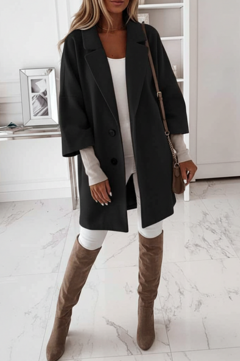 Kaput OLFONJA BLACK, Boja: crna, IVET.HR - MODERNA ODJEĆA