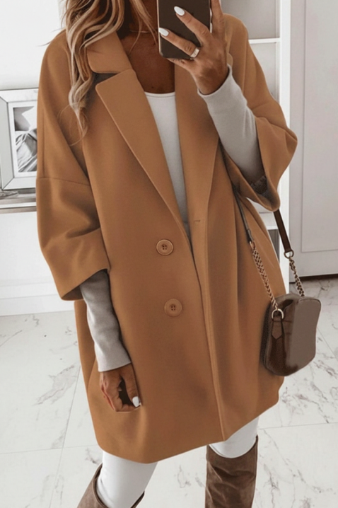 Kaput OLFONJA CAMEL, Boja: svjetlosmeđa, IVET.HR - MODERNA ODJEĆA