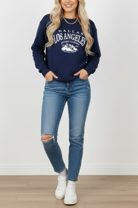 Ženska bluza ANGLEZA NAVY, Boja: tamnoplava, IVET.HR - MODERNA ODJEĆA