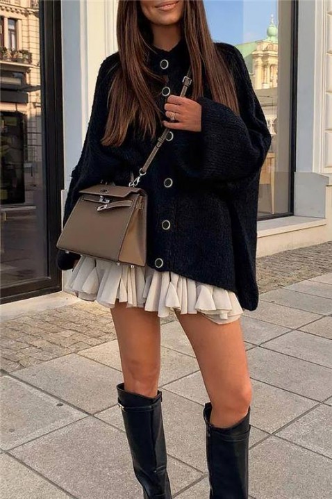 Kardigan NIVELZA BLACK, Boja: crna, IVET.HR - MODERNA ODJEĆA