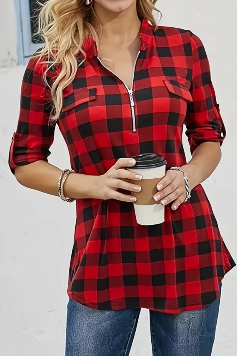 Ženska košulja VLADELNA, Boja: crvena, IVET.HR - MODERNA ODJEĆA