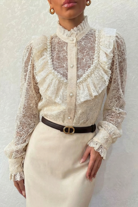 Ženska košulja GLENDILA ECRU, Boja: drap, IVET.HR - MODERNA ODJEĆA