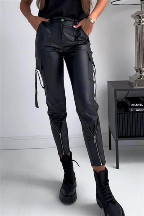 Hlače SILINZA BLACK, Boja: crna, IVET.HR - MODERNA ODJEĆA