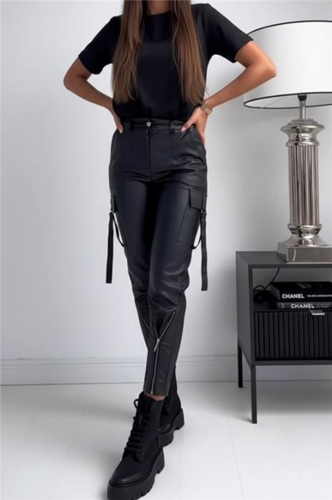 Hlače SILINZA BLACK, Boja: crna, IVET.HR - MODERNA ODJEĆA