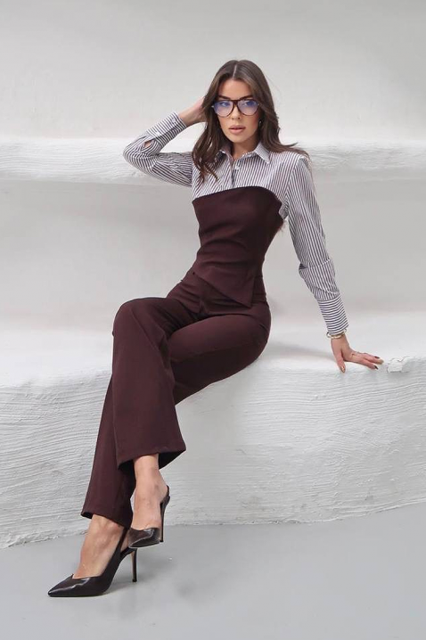 Komplet SEROLZA BROWN, Boja: smeđa, IVET.HR - MODERNA ODJEĆA