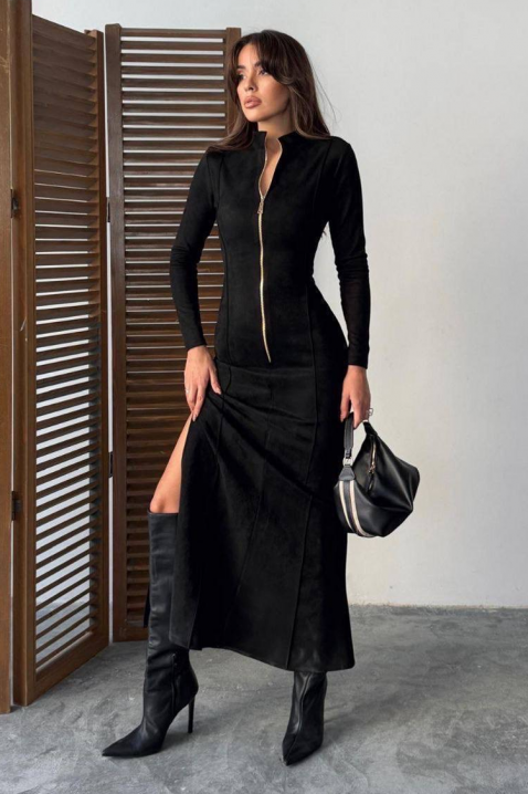 Haljina PROMENFA BLACK, Boja: crna, IVET.HR - MODERNA ODJEĆA