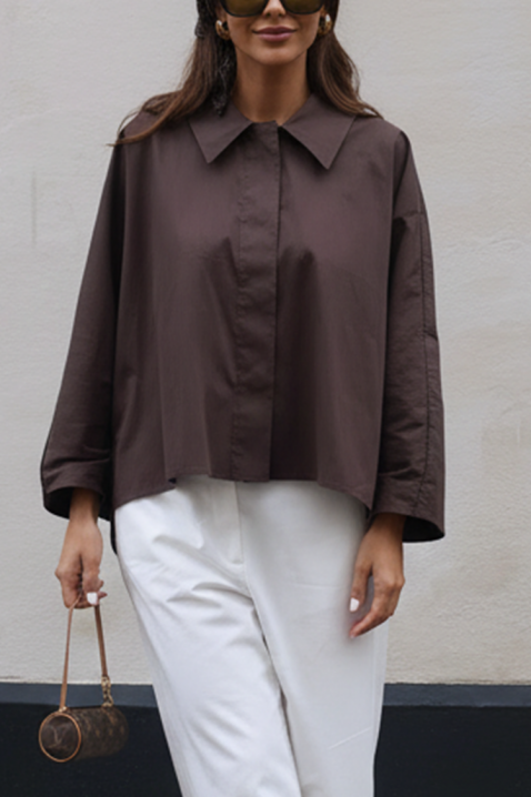 Ženska košulja DERMINZA MOCHA, Boja: moka, IVET.HR - MODERNA ODJEĆA
