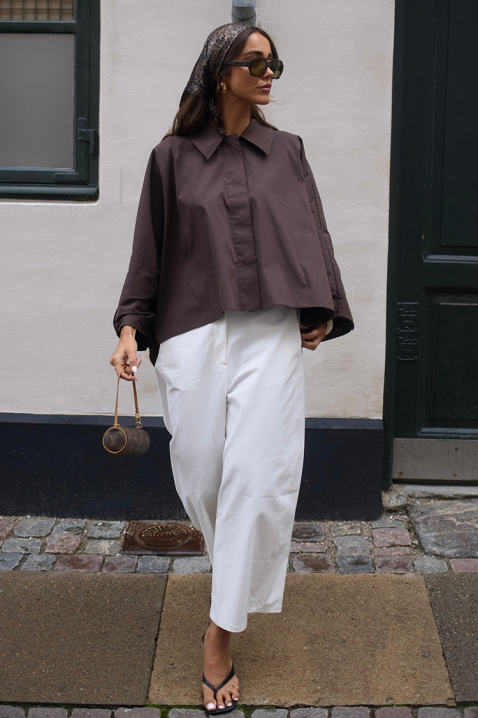 Ženska košulja DERMINZA MOCHA, Boja: moka, IVET.HR - MODERNA ODJEĆA