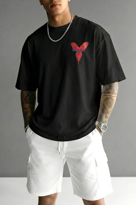 Muška majica PRIZO BLACK, Boja: crna, IVET.HR - MODERNA ODJEĆA