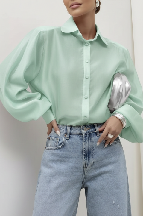 Ženska košulja MIRELZENA MINT, Boja: mente, IVET.HR - MODERNA ODJEĆA