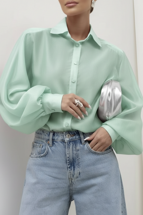 Ženska košulja MIRELZENA MINT, Boja: mente, IVET.HR - MODERNA ODJEĆA