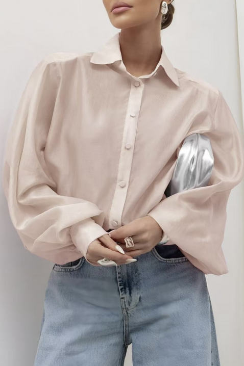 Ženska košulja MIRELZENA BEIGE, Boja: bež, IVET.HR - MODERNA ODJEĆA