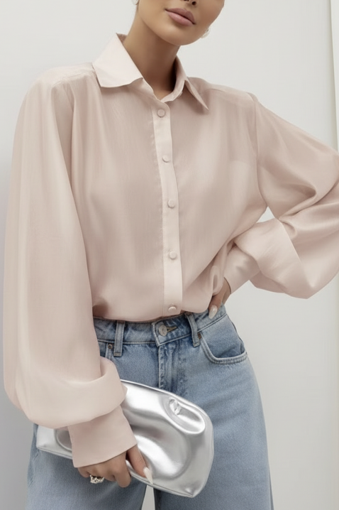 Ženska košulja MIRELZENA BEIGE, Boja: bež, IVET.HR - MODERNA ODJEĆA