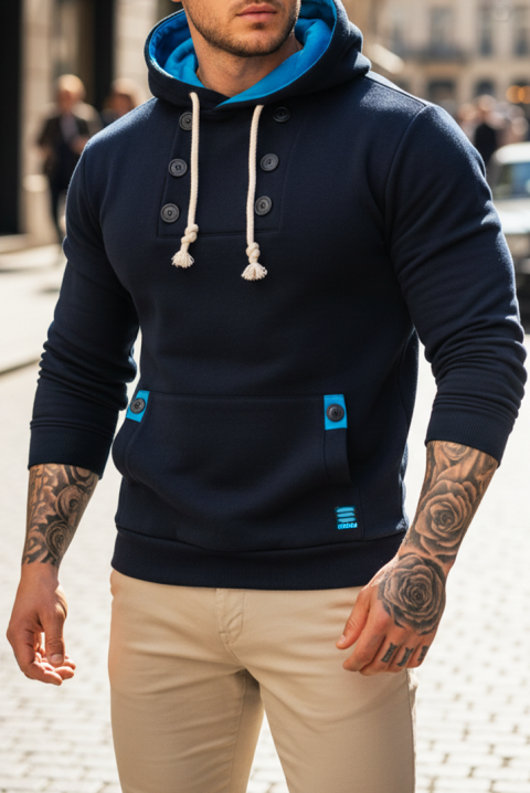 Muška dukserica BOLTONO NAVY, Boja: tamnoplava, IVET.HR - MODERNA ODJEĆA