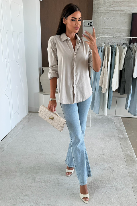 Ženska košulja NIOGELTA BEIGE, Boja: bež, IVET.HR - MODERNA ODJEĆA